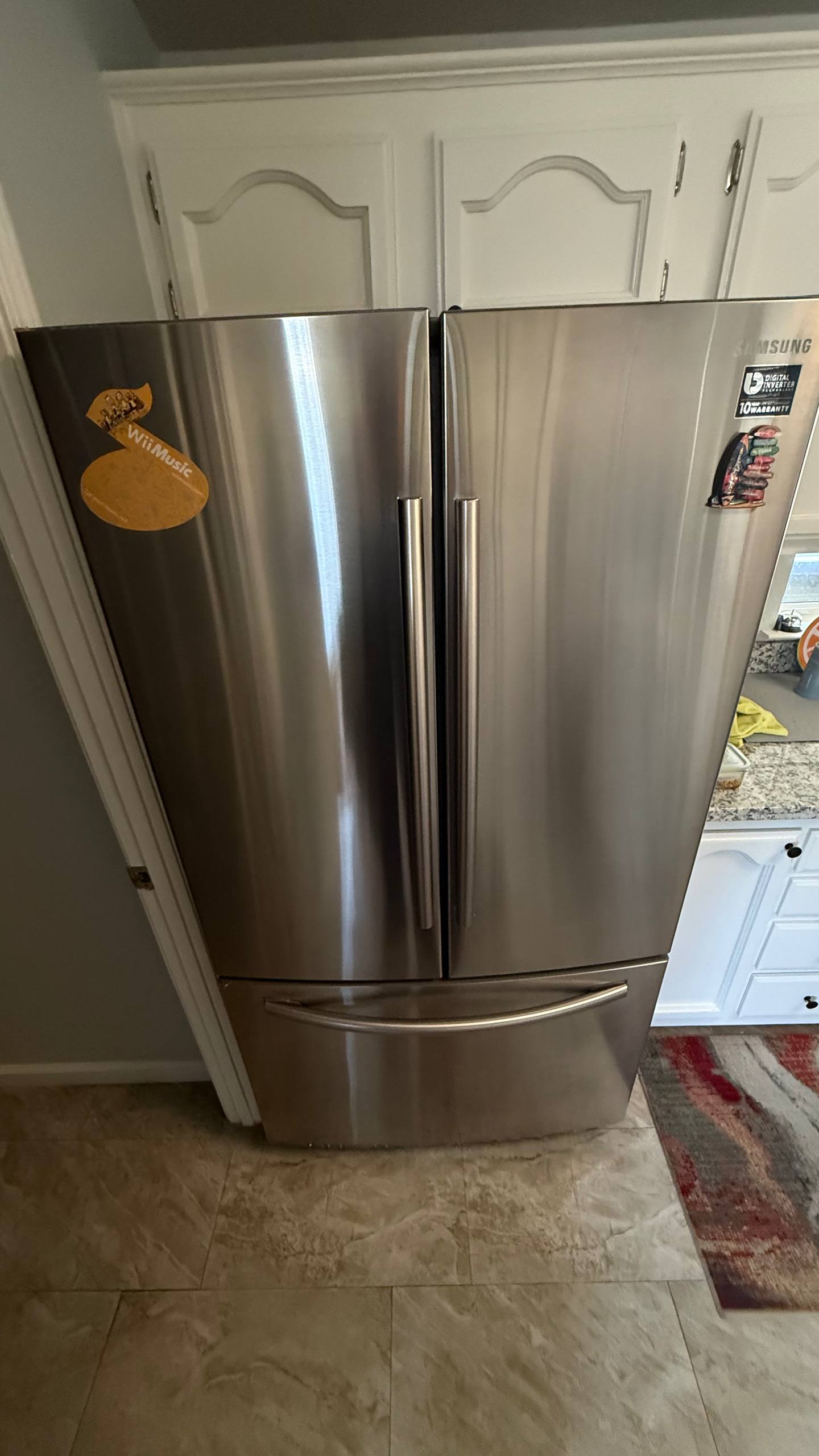 Samsung RF260BEAESR/AA refrigerator associated with a San Jose cooling diagnostic.
