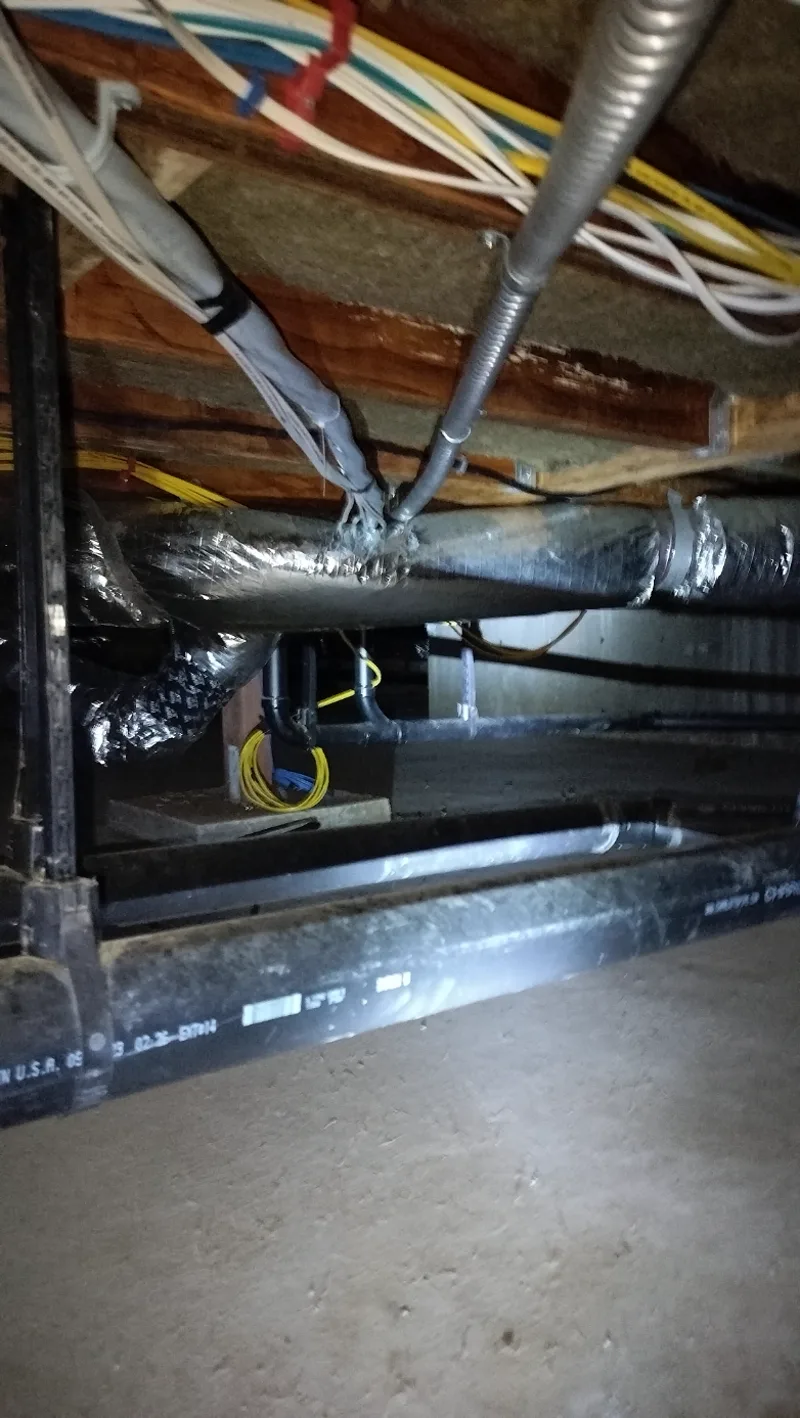 Crawl space route planned for a properly sloped Gaggenau coffee machine drain